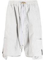 Boris Bidjan Saberi drop-crotch drawstring shorts - Gris