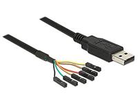 Delock 1,8 m USB 2.0/TTL 6-P zwart