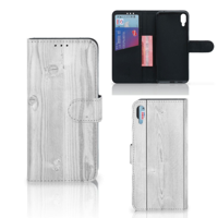 Sony Xperia L3 Book Style Case White Wood