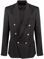 Balmain blazer en laine à boutonnière croisée - Noir