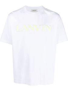 Lanvin t-shirt en coton à logo en relief - Blanc