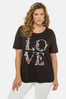 Ulla Popken T-shirt, classic, LOVE print - Grote Maten