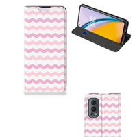 OnePlus Nord 2 5G Hoesje met Magneet Waves Roze