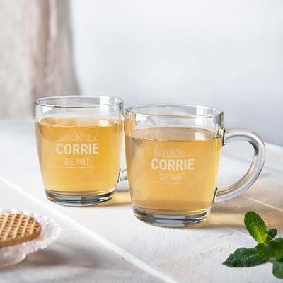 Theeglas graveren - 2 stuks