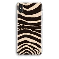 Arizona Zebra: iPhone XS Max Transparant Hoesje - thumbnail