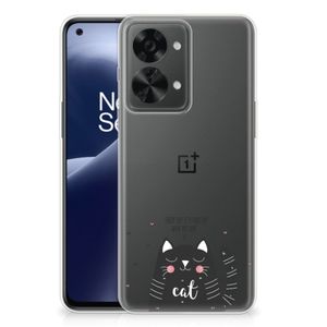 OnePlus Nord 2T Telefoonhoesje met Naam Cat Good Day