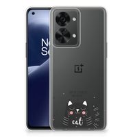 OnePlus Nord 2T Telefoonhoesje met Naam Cat Good Day