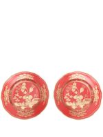 GINORI 1735 assiettes Rubrum en porcelaine (lot de deux) - Rouge - thumbnail