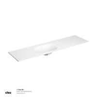 Clou Hammock Wastafelblad Enkele Waskom Links 180cm Compositie 27 Aluite Mat Wit