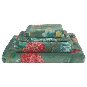 Pip Studio Good Evening Badtextiel Groen- Washandje (16x22 cm) - Set van 3