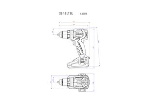 Metabo SB 18 LT BL 602316500 Accu-slagmoersleutel 75 Nm 18 V Aantal meegeleverde accus: 2 4 Ah LiHD Brushless, Incl. 2 accus, Incl. koffer, Incl. lader