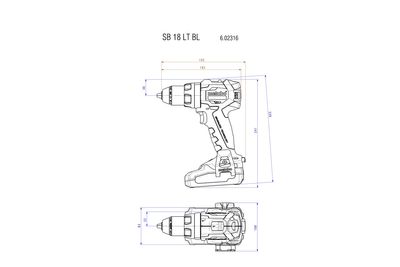 Metabo SB 18 LT BL 602316500 Accu-slagmoersleutel 75 Nm 18 V Aantal meegeleverde accus: 2 4 Ah LiHD Brushless, Incl. 2 accus, Incl. koffer, Incl. lader