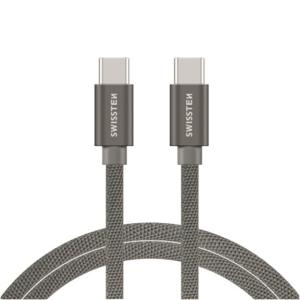 Swissten USB-C naar USB-C Kabel 1.2M Grijs