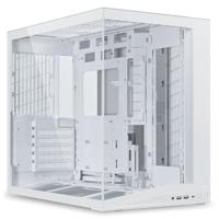 Lian Li O11 Dynamic Mini V2 PC-behuizing, wit, compacte ATX midi-tower met twee-kamerdesign, gehard glas en modulaire opbouw