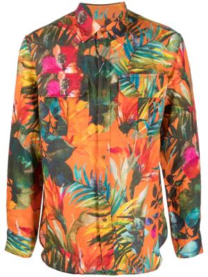 Ralph Lauren Purple Label Overhemd met bloemenprint - Oranje Ralph Lauren Purple Label Overhemd met bloemenprint - Oranje