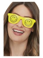 Smiley Rave Glasses Yellow