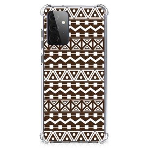 Samsung Galaxy A72 4G/5G Doorzichtige Silicone Hoesje Aztec Brown