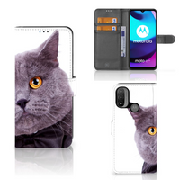 Motorola Moto E20 | E30 | E40 Telefoonhoesje met Pasjes Kat - thumbnail