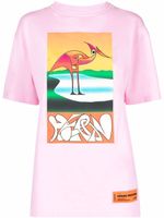 Heron Preston t-shirt à imprimé héron - Rose - thumbnail