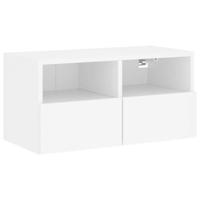 vidaXL Tv-wandmeubel 60x30x30 cm bewerkt hout wit, tv-meubel, opbergkast, tv kastje, tv kast, wandkast, tv dressoir, tv wandmeubel, wandmeubel