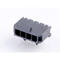 Molex 436500401 Male header, inbouw (standaard) Totaal aantal polen: 4 Rastermaat: 3 mm Inhoud: 1 stuk(s) Tray