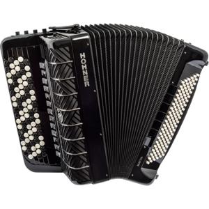 Hohner Mattia IV 120 BK C-Griff stage accordeon met perloid knoppen