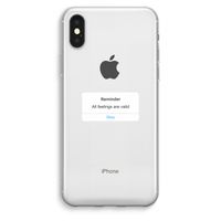 Reminder: iPhone XS Max Transparant Hoesje