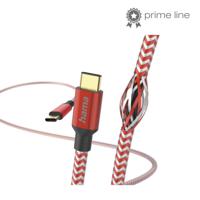 Hama Oplaadkabel Reflective USB-C - USB-C 1,5 M Nylon Rood - thumbnail