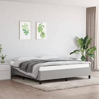 vidaXL Bedframe stof lichtgrijs 180x200 cm Super King, bed, bed ombouw, stapelbed, bedbodem, slaapkamermeubel, twijfelaar bed, 2 persoonsbed