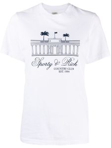 Sporty & Rich t-shirt en coton à logo imprimé - Blanc