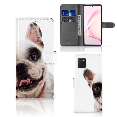 Samsung Note 10 Lite Telefoonhoesje met Pasjes Franse Bulldog Samsung Note 10 Lite Telefoonhoesje met Pasjes Franse Bulldog