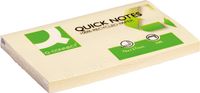 Q-CONNECT Quick Notes Recycled, ft 76 x 127 mm, 100 vel, geel - thumbnail