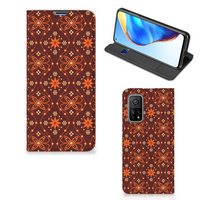 Xiaomi Mi 10T | 10T Pro Hoesje met Magneet Batik Brown - thumbnail