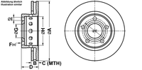 Remschijf ATE, Remschijftype: Geventileerd: , u.a. für VW, Audi - thumbnail