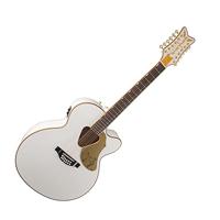 Gretsch G5022CWFE-12 Jumbo Falcon CE Cutaway Electric wit - 12-String akoestische gitaar