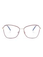 TOM FORD Eyewear lunettes de vue à monture métallique oversize - Violet