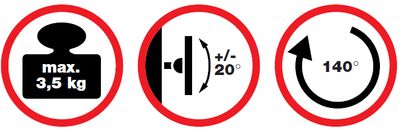 Reflecta Sono Luidspreker-wandbeugel Afstand tot de muur (max.): 6 cm Zwart 1 stuk(s)