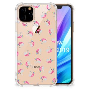 Doorzichtige Silicone Hoesje voor Apple iPhone 11 Pro Unicorns