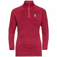 Odlo Run Easy Warm zip Millennium Element hardloopshirt lange mouw rood dames M