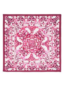 Dolce & Gabbana foulard en soie à imprimé Maiolica - Blanc