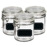 Weckpot/inmaakpot - 6x - 250 ml - glas - met beugelsluiting - incl. etiketten