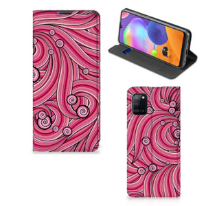 Samsung Galaxy A31 Bookcase Swirl Pink