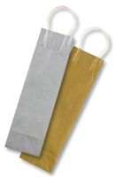 Folia papieren kraft zak voor flessen, 110 g/m², goud en zilver, pak van 6 stuks - thumbnail