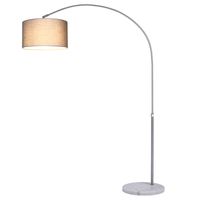 Booglamp, retro lamp, vloerlamp, Edelstaal, gebogen vloerlamp met lampenkap , verstelbaar