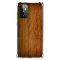 Samsung Galaxy A72 4G/5G Stevig Telefoonhoesje Donker Hout - thumbnail