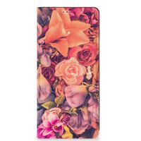 OPPO A58 4G Smart Cover Bosje Bloemen - thumbnail