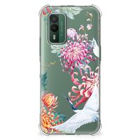 Nokia XR21 Case Anti-shock Bird Flowers - thumbnail