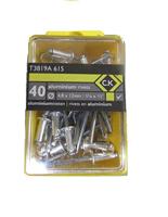 C.K Box van 40 klinknagels aluminium, meerkleurig, T3819A 615