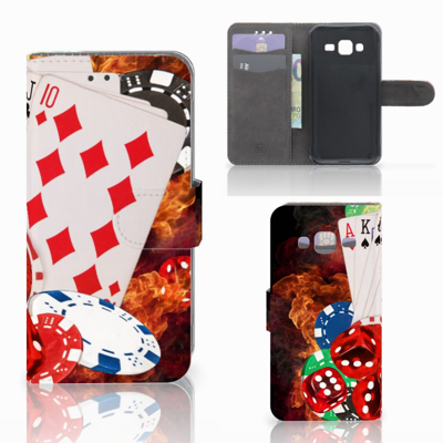 Samsung Galaxy J3 2016 Wallet Case met Pasjes Casino