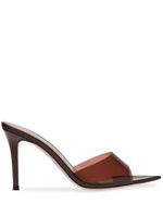 Gianvito Rossi mules Elle 85 mm à bout pointu - Marron